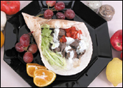 Studio Culinary Photography of Middle Eastern Beef Wrap