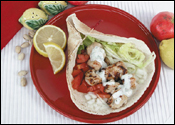 Digital Photography of Middle Eastern Chicken Wrap