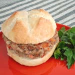 Traditional photography of a gourmet hamburger - Food photography