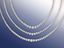 Product Photography of 3 necklaces from belfiore