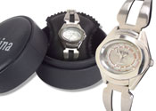 Commercial digital photography of Latina watch includes elements that were shot individually and digitally composed together - Product photography