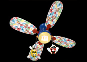 Digital photography of a fan with M&M pictures - Product photography