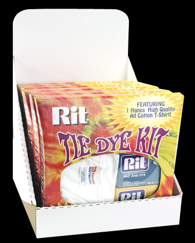 A point of sale display packaging unit digitally photographed by DDA for Rit Clothing Dye - Product photography