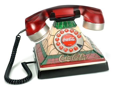 Commerical digital photography of a product coca-cola telephone for Thinkup Creative