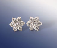 Product Photography of flower earrings from belfiore