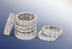 Product Photography of stacked rings from belfiore